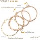 4 PCS Bead Bracelet For Women Beaded Ball Paper Clip Bracelet Stretchable Elastic Bracelet Set